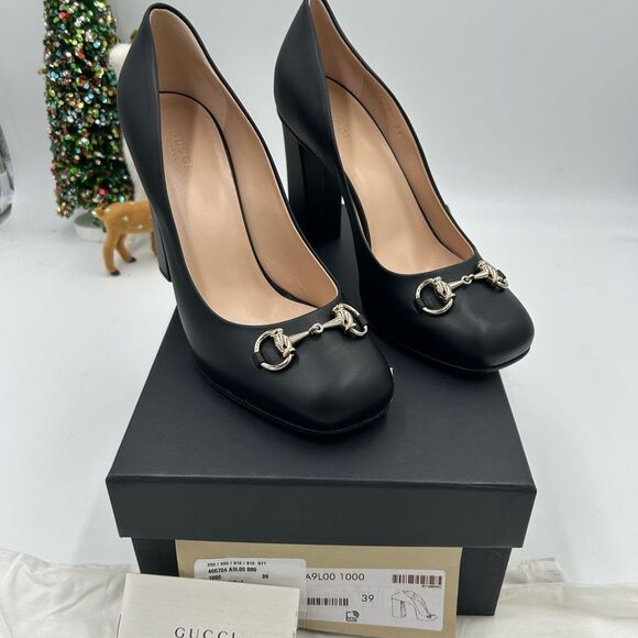 Women’s Gucci horse bit leather pumps size 39 made in Italy - Picture 1 of 10